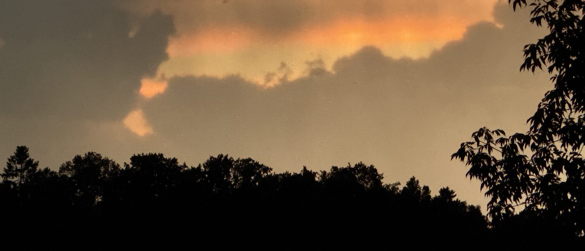 Dusk glow over the fields at Gullö Gård, looking toward Ekenäs, Finland